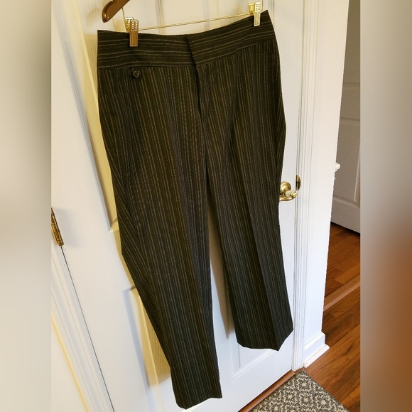 Dockers Petites Women's Mid Rise Curvy Black Gray Stripes April Pants  Size 12P - Picture 7 of 15